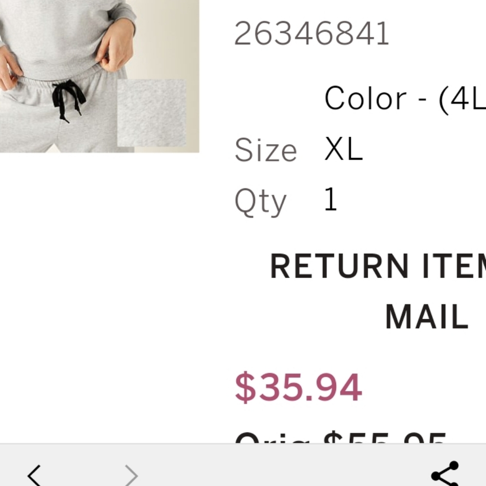 Woman's Pink  off the shoulder sweatshirt. - Picture 5 of 7
